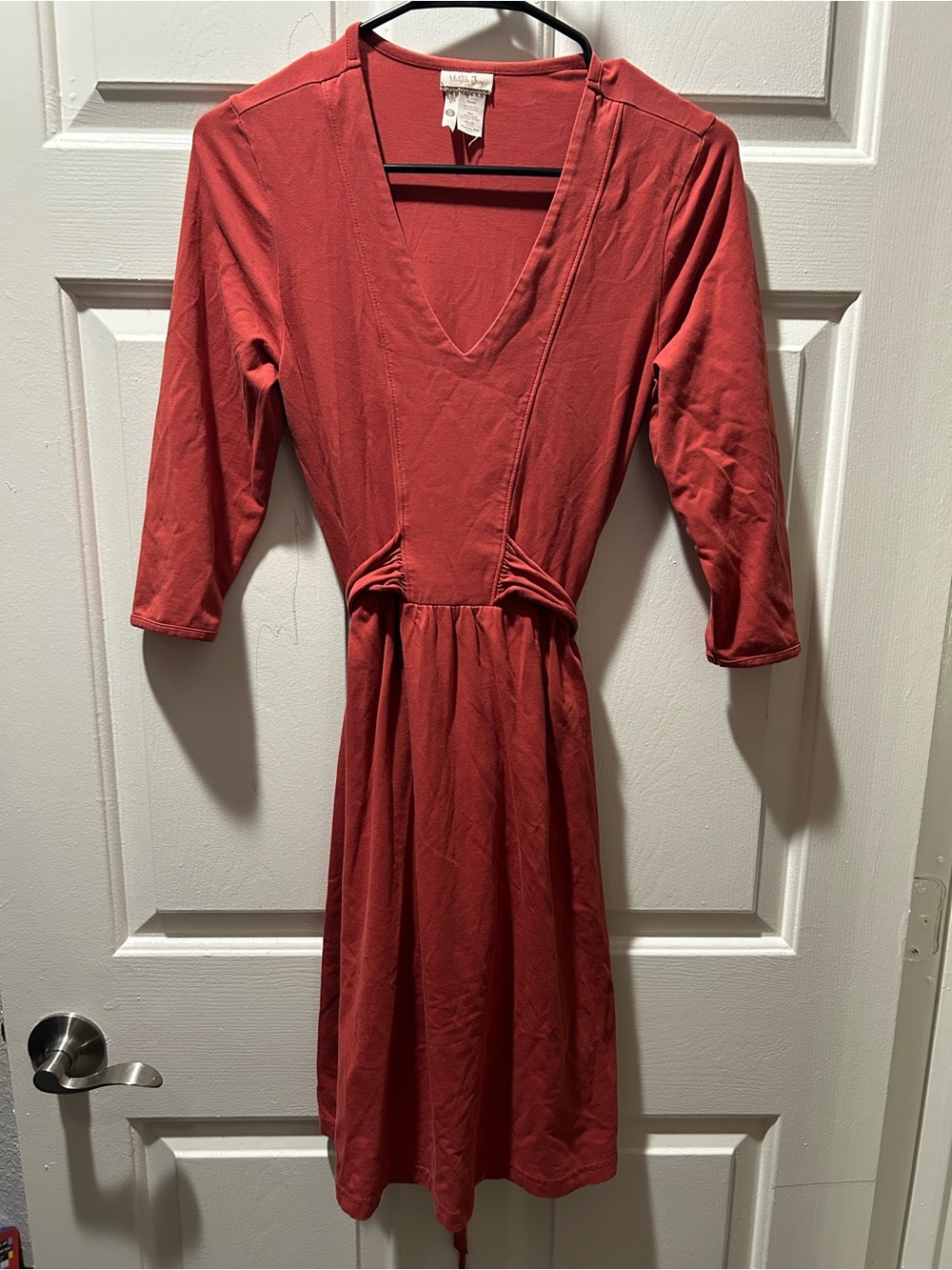 Matilda Jane Rust Red Secret Fields Changing Leaves Kimono Tie Waist Dress